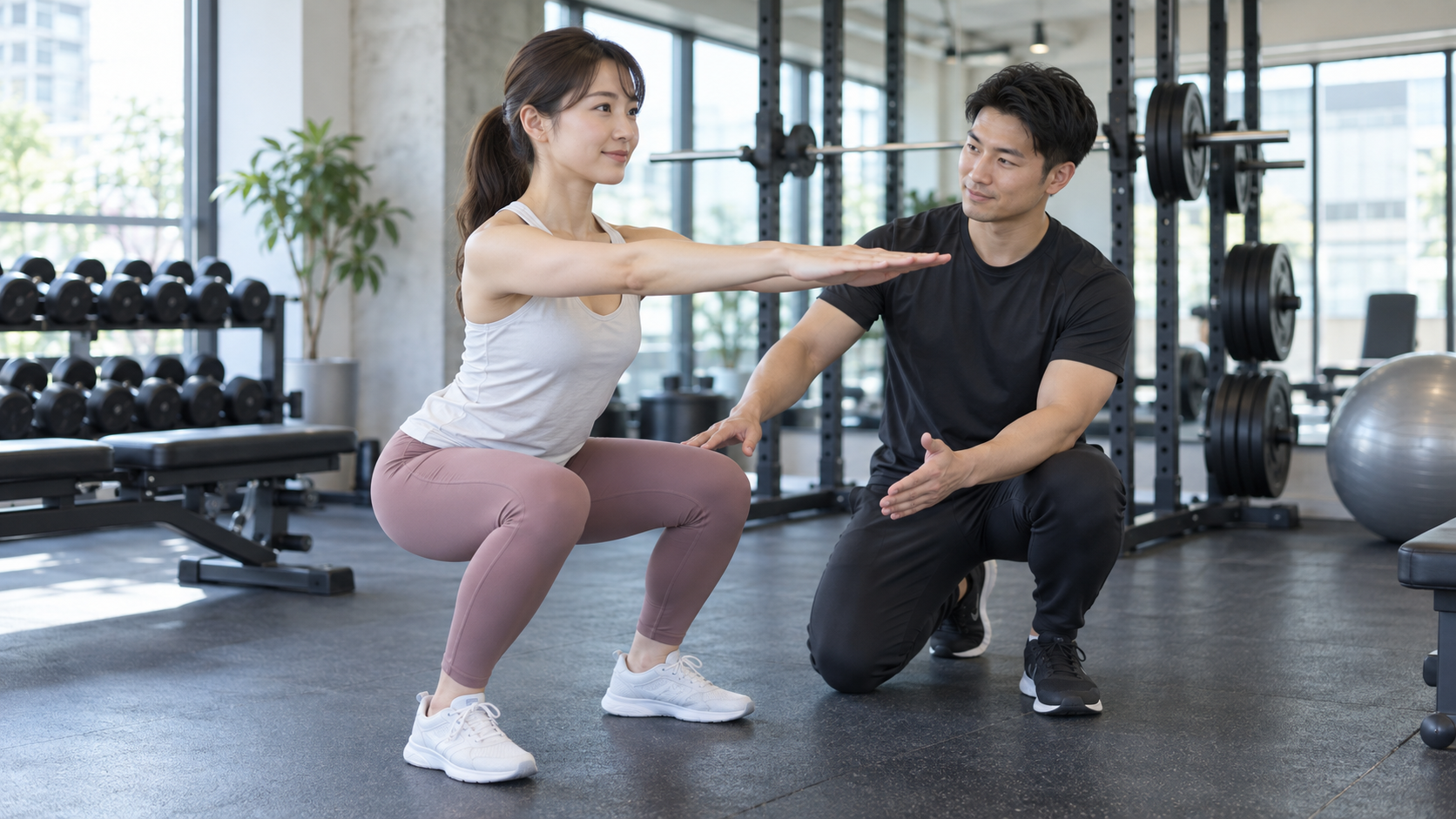 自宅でトレーニング資格の教材を復習する社会人