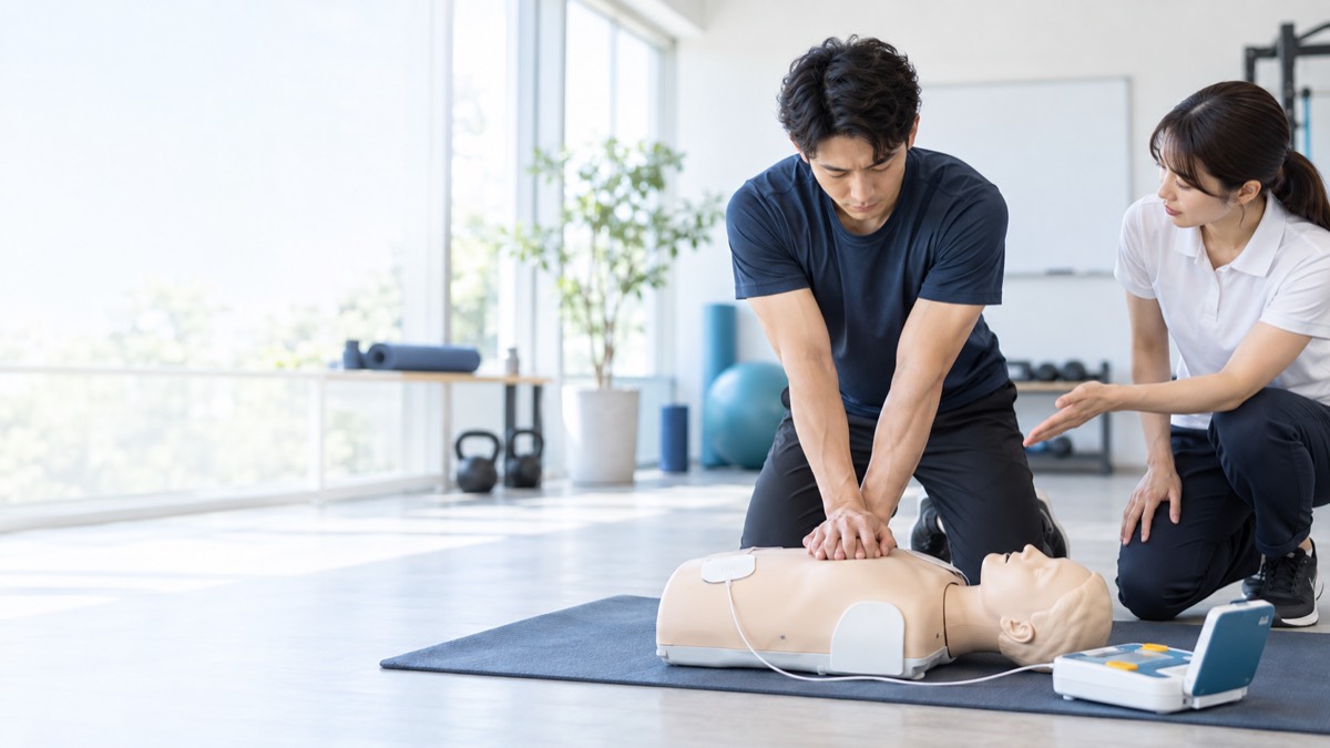 NSCA-CPT取得に必要なCPRとAEDの実技講習