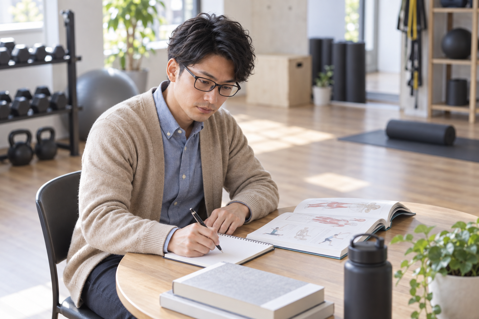 プログラム作成の学習ノートを確認するイメージ